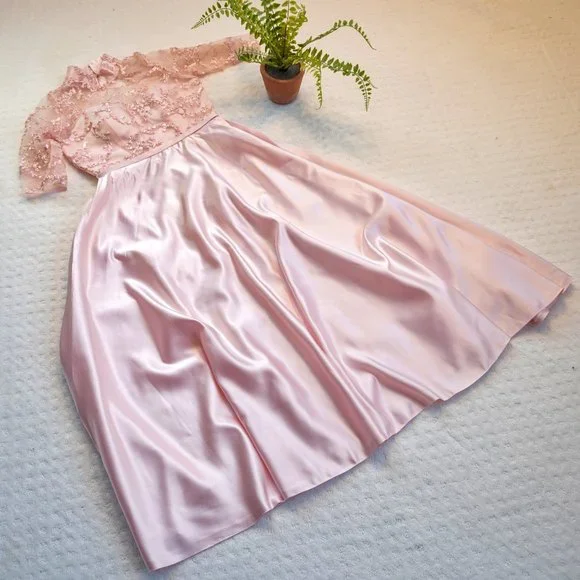 Gorgeous Mandarin Collar Maxi Evening Dress Perfect for Bridesmaids Party Wear E | Color: Pink | Size: M | Jia_Cloud's Closet